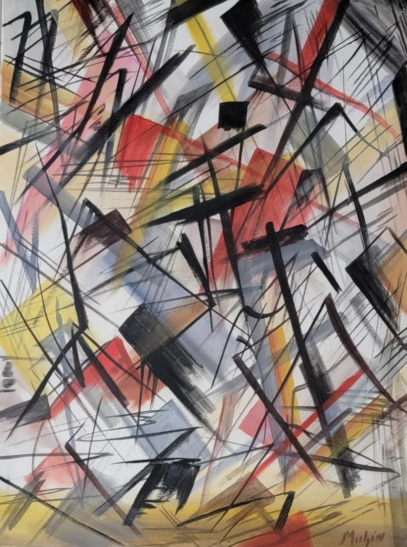 Orhon Mubin,(1924-1981) Turkish artist of the 20th century, produced a considerable body of drawings (1 of 2)