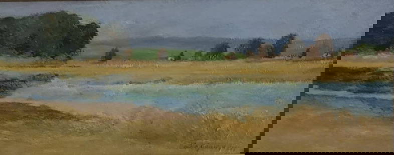 Léo Gausson was a French landscape painter in the Neo-impressionist and Synthetic styles. He was: Léo Gausson was a French landscape painter in the Neo-impressionist and Synthetic styles. He was also a printmaker and sculptor.Oil on Panel,size:5&rdquo;h x 12&rdquo;w,come with frame,