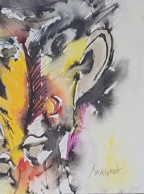 , Cuban artist Raimundo Garcia Parra (1937-2017). Private collector,Water color on