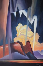 Ed Mell was an American painter from Phoenix, Arizona. He specialized in depictions of landscapes of