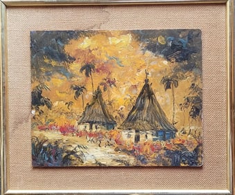 Maria Tjui, Born: 1934 - Pariaman, West Sumatra,Died: 2016 - Bogor, West Java,began to study paintin