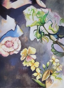 Fleur Thesmar Boston Contemporary Artist: floral artwork prints, botanical watercolor, garden scene
