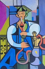 Nurullah Berk was a Turkish painter, writer and an academician who pioneered cubism and constructivi