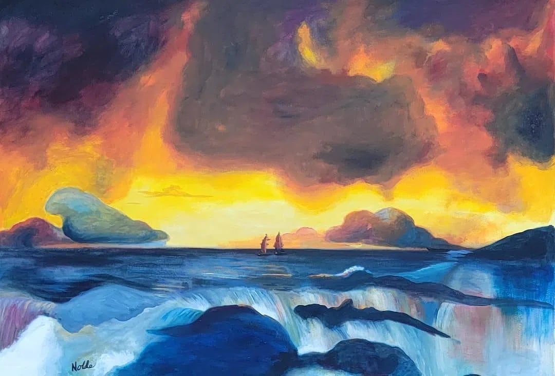 Emil Nolde was a German-Danish painter and printmaker. He was one of the first Expressionists, a mem: Emil Nolde was a German-Danish painter and printmaker. He was one of the first Expressionists, a member of Die Brücke, and was one of the first oil painting and watercolor painters of the early 20th