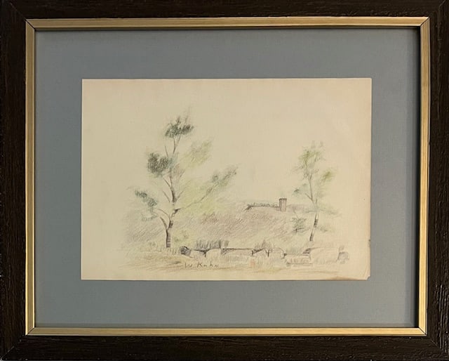 Wolf Kahn was a German-born American painter. Kahn, known for his combination of Realism and Color: Wolf Kahn was a German-born American painter. Kahn, known for his combination of Realism and Color Field, worked in pastel, oil paint, and printmaking. Pencil watercolor on paper 7”x10” Fr