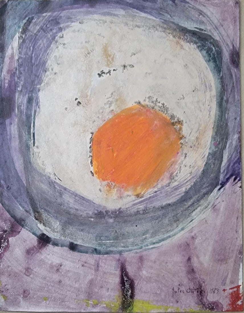 Jules Olitski was born Jevel Demikovski in Snovsk, Soviet Union, on March 27, 1922.was an American: Jules Olitski was born Jevel Demikovski in Snovsk, Soviet Union, on March 27, 1922.was an American painter, printmaker, and sculptor .Mix Media on paper,size:11.5”h x 8.75”w,come with fram