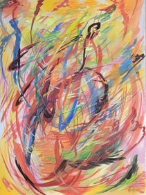 Orhon Mubin,(1924-1981) Turkish artist of the 20th century, produced a considerable body of drawings