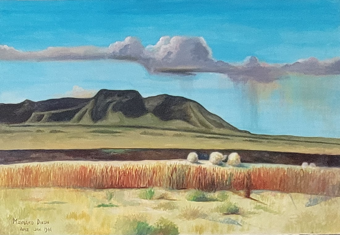 Maynard Dixon was an American artist. He was known for his paintings, and his body of work focused: Maynard Dixon was an American artist. He was known for his paintings, and his body of work focused on the American West.Private CollectorWater Color on Hard Card Board ,size:21”h x 29”w,co