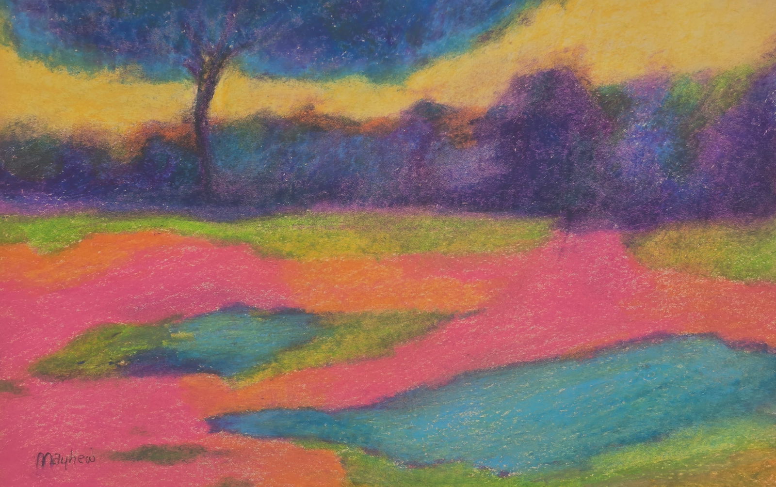 Richard Mayhew was an American landscape painter, illustrator, and arts educator, of Native and Afri (1 of 2)