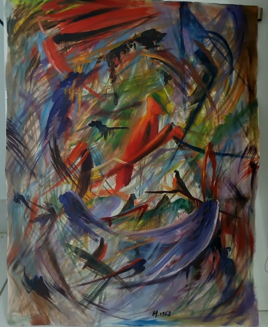 Orhon Mubin,(1924-1981) Turkish artist of the 20th century, produced a considerable body of drawings (1 of 3)