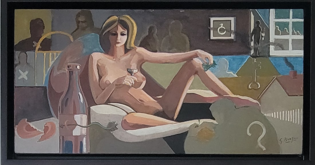 Georges Braque was a major 20th-century French painter, collagist, draughtsman, printmaker and: Ernst Wilhelm Nay was a German painter and graphic designer of classical modernism. He is considered one of the most important painters of German post-war art.Water color on Paper,size:12”h x 18