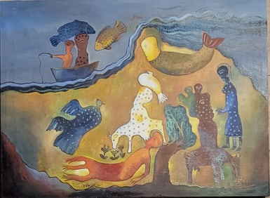 Manuel Mendive Hoyos is an Afro-Cuban artist. Mendive was born in Havana, Cuba, in 1944. His family