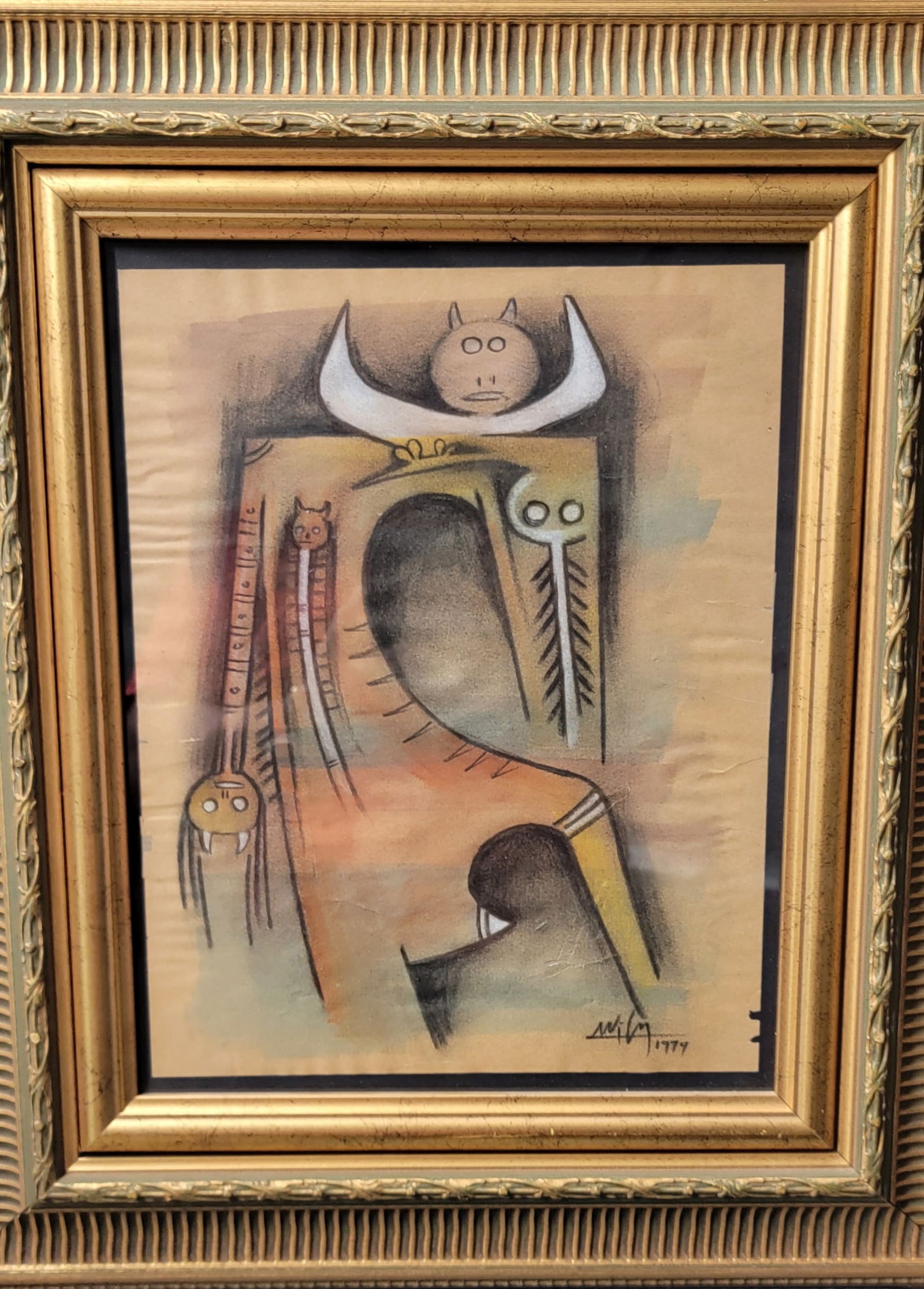 Wifredo Lam (1902-1982 ) was a precursor of a cross-cultural style of painting, infusing Western (1 of 3)