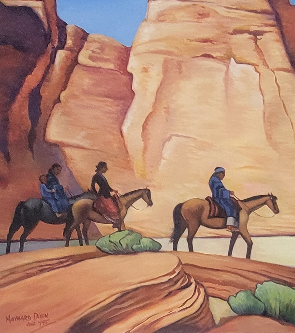 Maynard Dixon was an American artist. He was known for his paintings, and his body of work focused: Maynard Dixon was an American artist. He was known for his paintings, and his body of work focused on the American West.Private Collector,Oil on Canvas, ,size:24.5”h x 29.5”w,come with fra