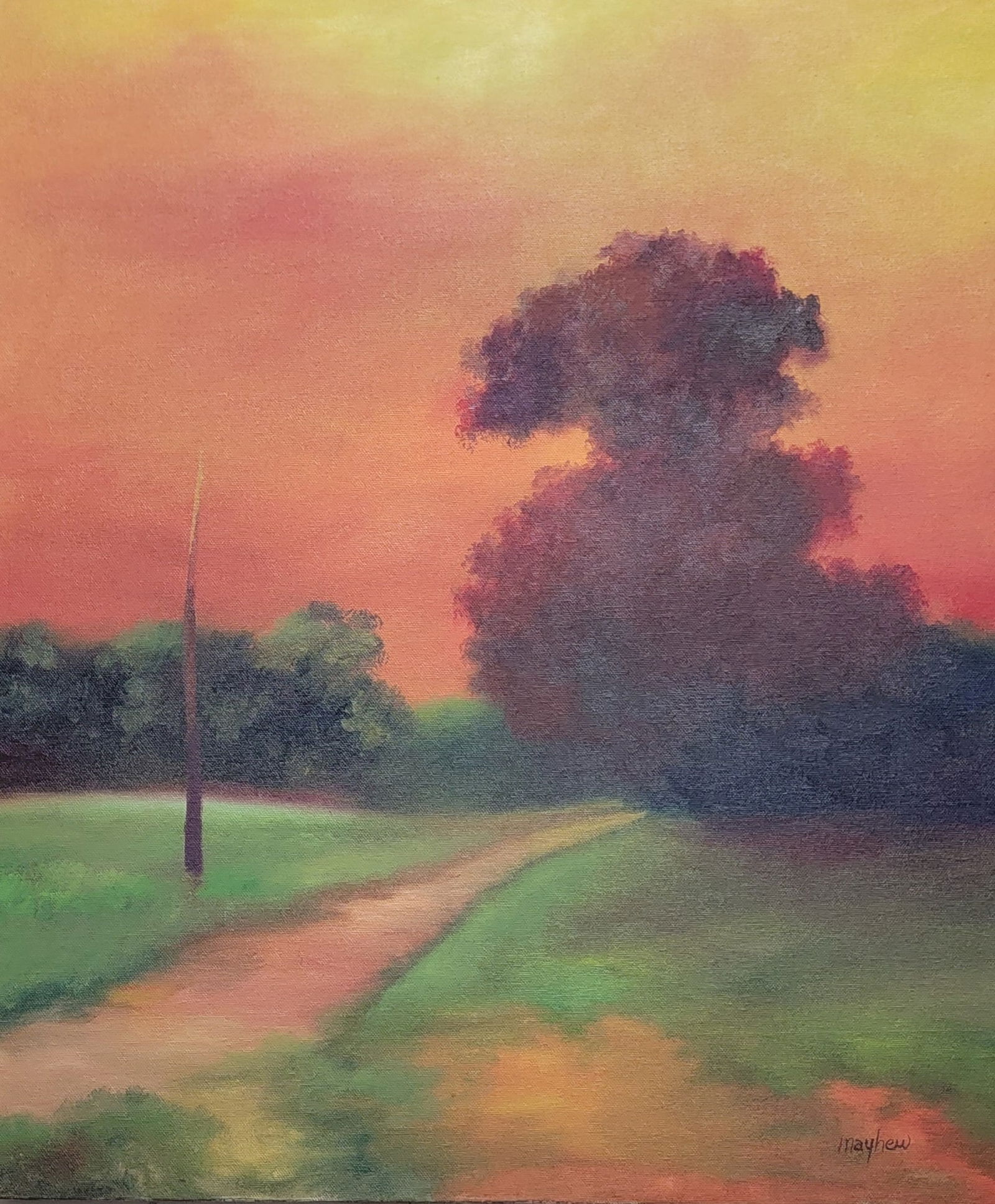 Richard Mayhew was an American landscape painter, illustrator, and arts educator, of Native and: Richard Mayhew was an American landscape painter, illustrator, and arts educator, of Native and African American descent. His abstract, brightly colored landscapes are informed by his experiences as a