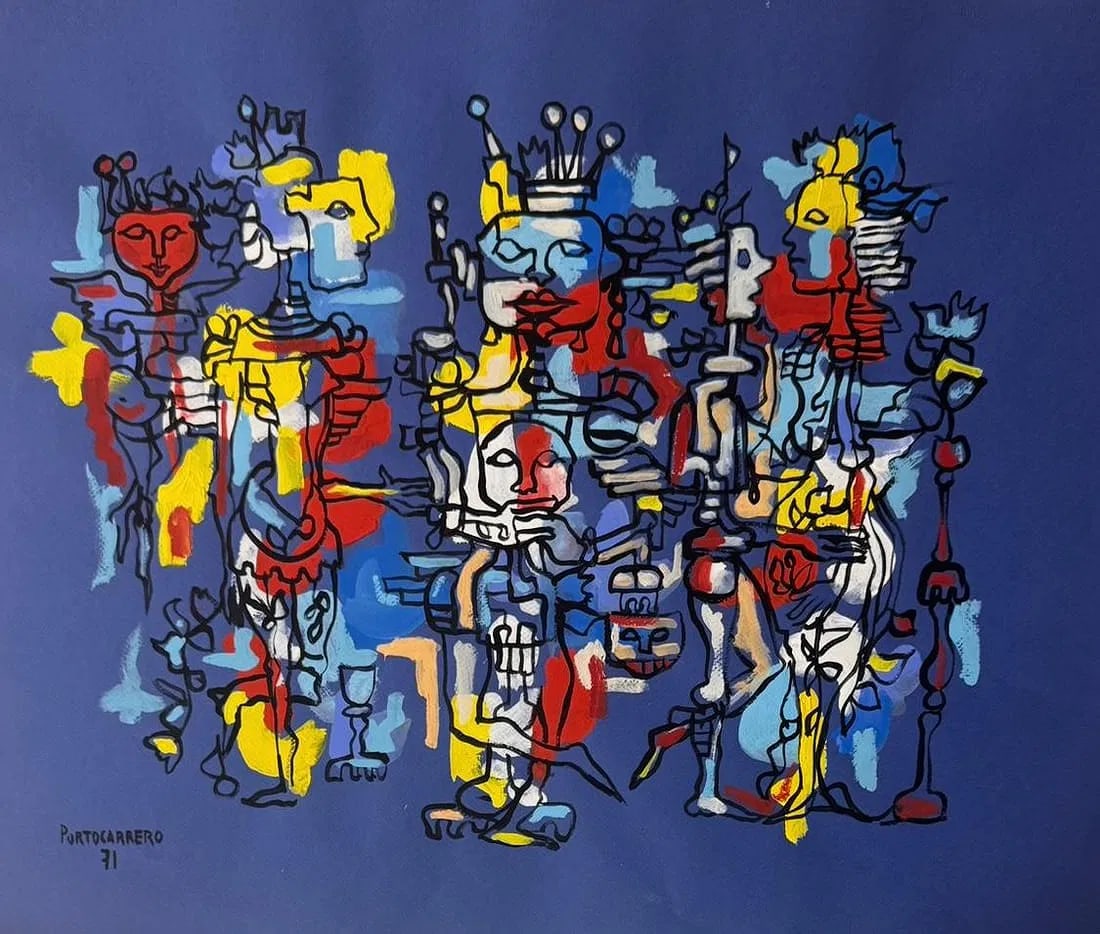 Rene Portocarrero,Born in the neighborhood of El Cerro, Havana, in 1912. He began painting from an e (1 of 2)