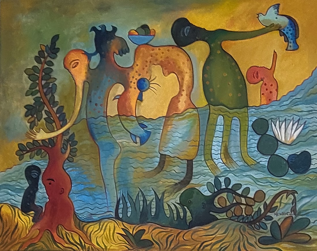 Manuel Mendive Hoyos is an Afro-Cuban artist. Mendive was born in Havana, Cuba, in 1944. His family