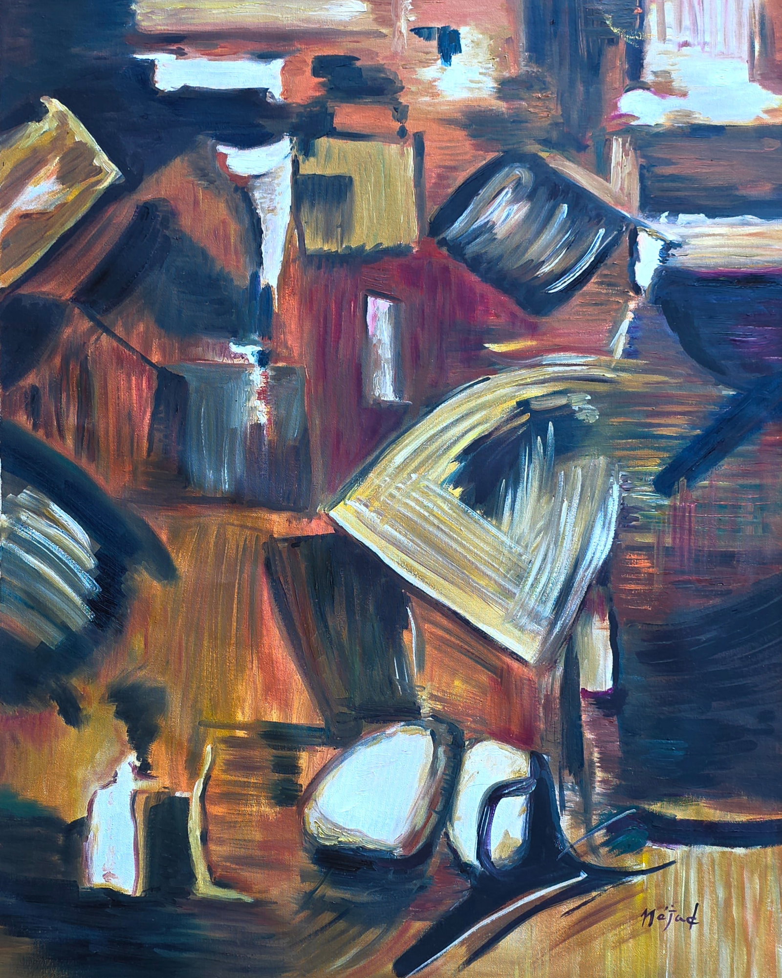 Nejad Melih Devrim was active/lived in Turkey, France . Born to a highly educated family of artists: Nejad Melih Devrim was active/lived in Turkey, France . Born to a highly educated family of artists and poets, he was the son of a pioneering female artist ...Private collector,Oil on Canvas ,size:30&