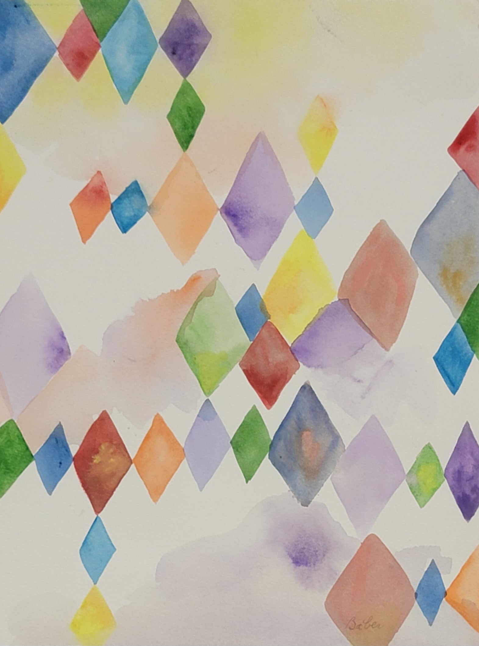 Alice Baber was an American abstract expressionist painter who worked in oil and watercolor. She was: Alice Baber was an American abstract expressionist painter who worked in oil and watercolor. She was educated in the United States and in the 1950s and 1960s she studied and lived in Paris. She also t