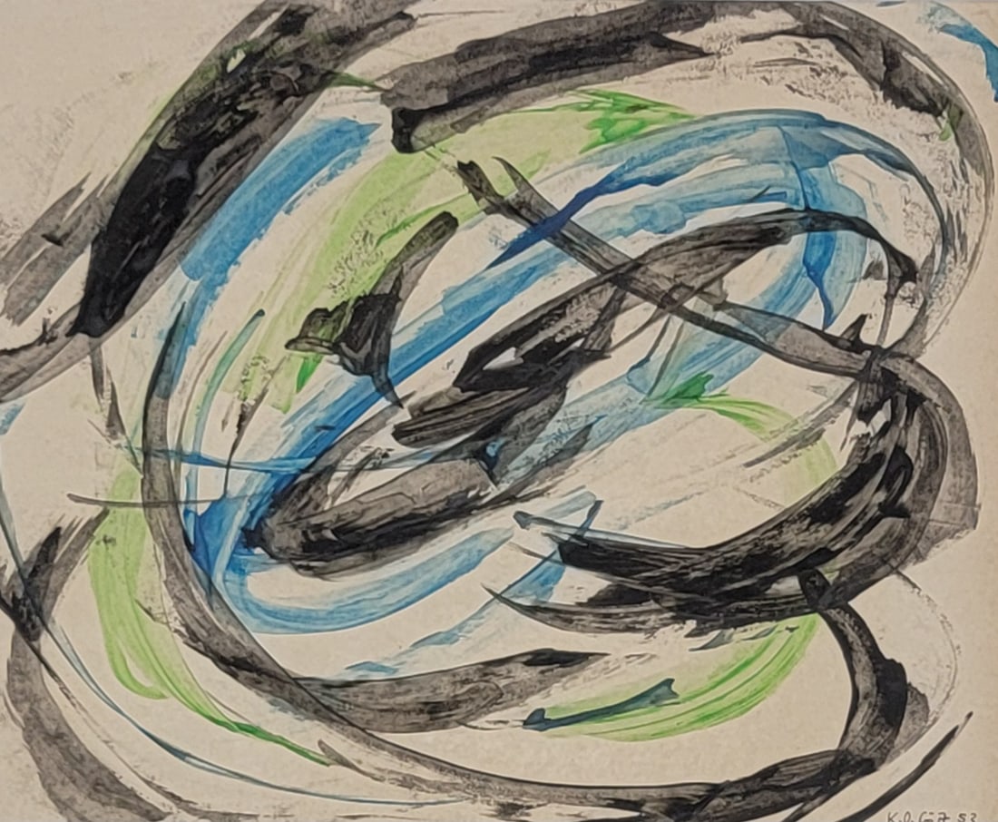 Karl Otto Götz, often simply called K.O. Götz, was a German artist, filmmaker, draughtsman, (1 of 2)