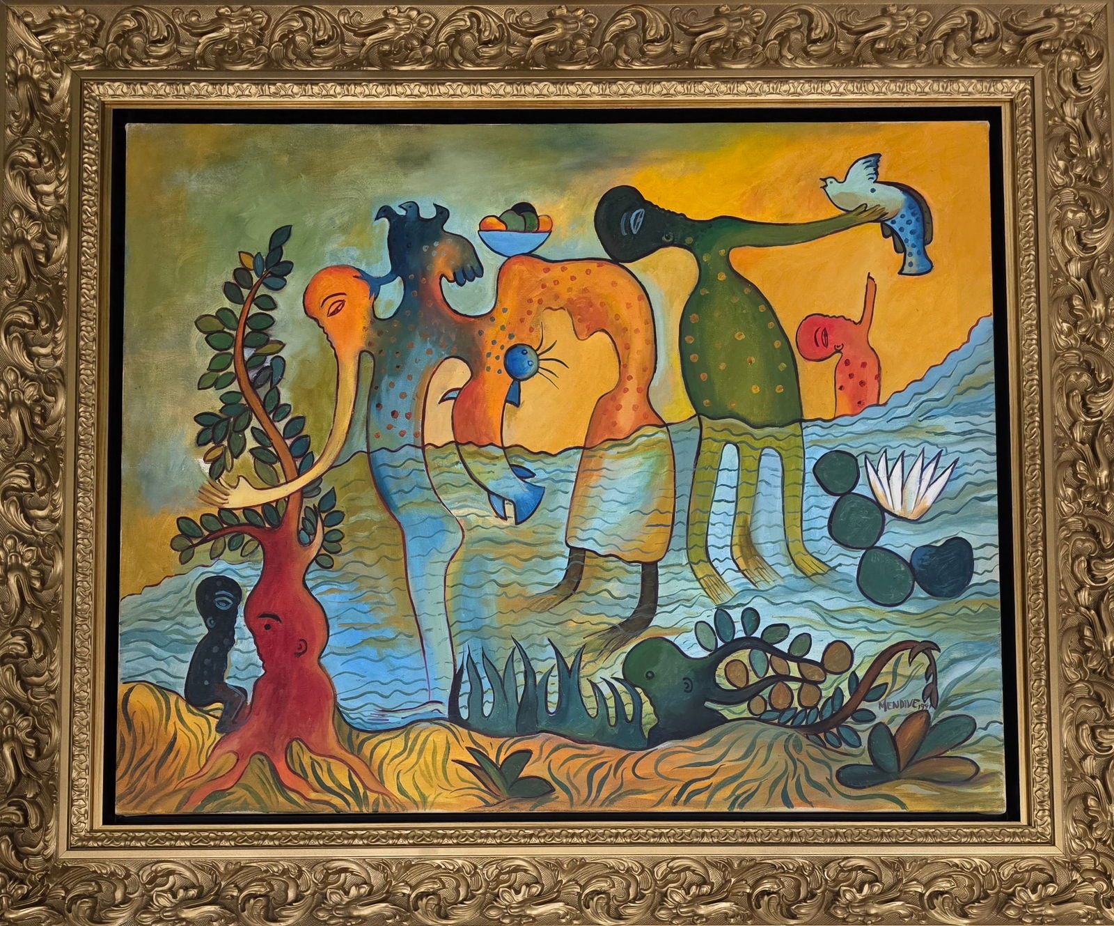 Manuel Mendive Hoyos is an Afro-Cuban artist. Mendive was born in Havana, Cuba, in 1944. His family (1 of 2)