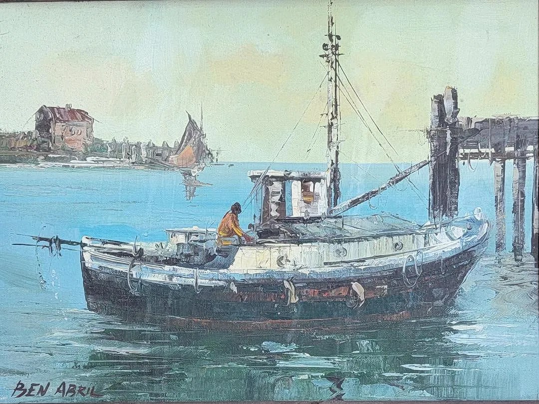Ben Abril American Artist: b. 1923-1995. Watercolorist Ben Abril grew up in LaCanada California, pro: Ben Abril American Artist: b. 1923-1995. Watercolorist Ben Abril grew up in LaCanada California, produced art for the United States Navy during World War 11, then studied art in Los Angeles after the