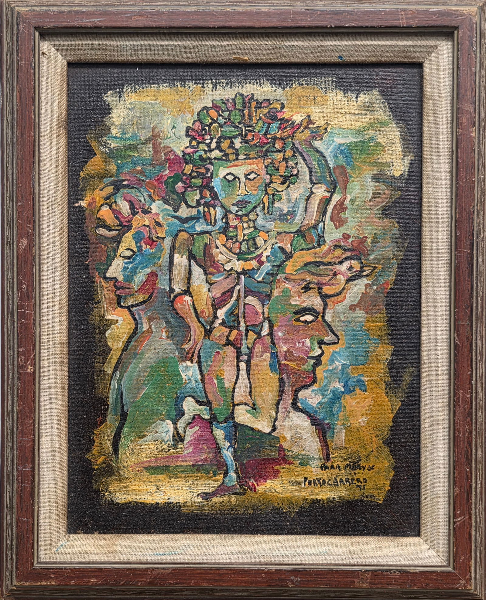 René Portocarrero (born Havana, 24 February 1912; died Havana, 7 April 1985) was a Cuban artist: René Portocarrero (born Havana, 24 February 1912; died Havana, 7 April 1985) was a Cuban artist recognised internationally for his achievements.Portocarrero began his artistic education at the San Al