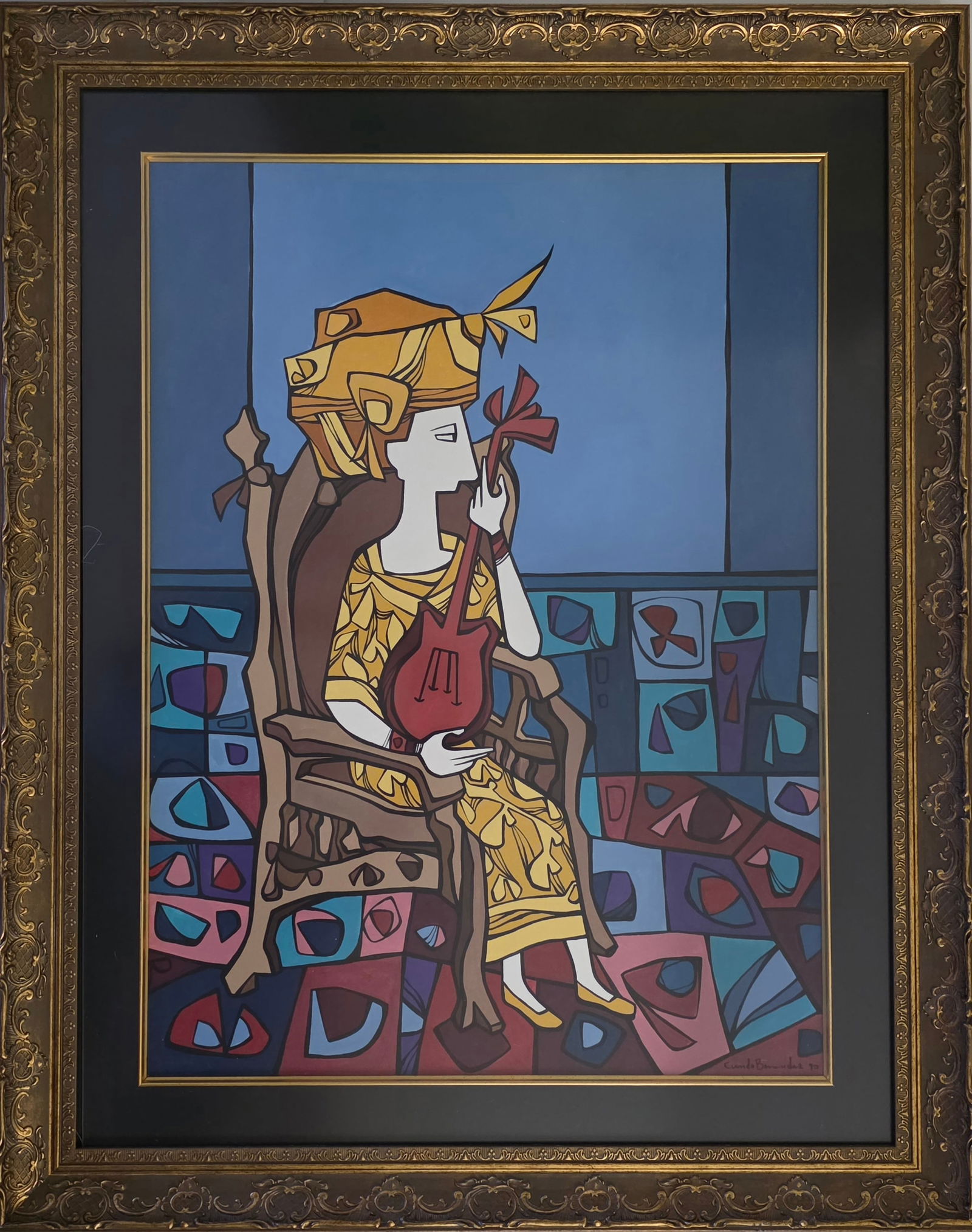 Cundo Bermúdez (Cuban, 1914-2008) was a painter associated with Cuban Modernist movement, and best: Cundo Bermúdez (Cuban, 1914-2008) was a painter associated with Cuban Modernist movement, and best known for his colorful and humorous depictions of everyday life. Born in Havana, he studied painting