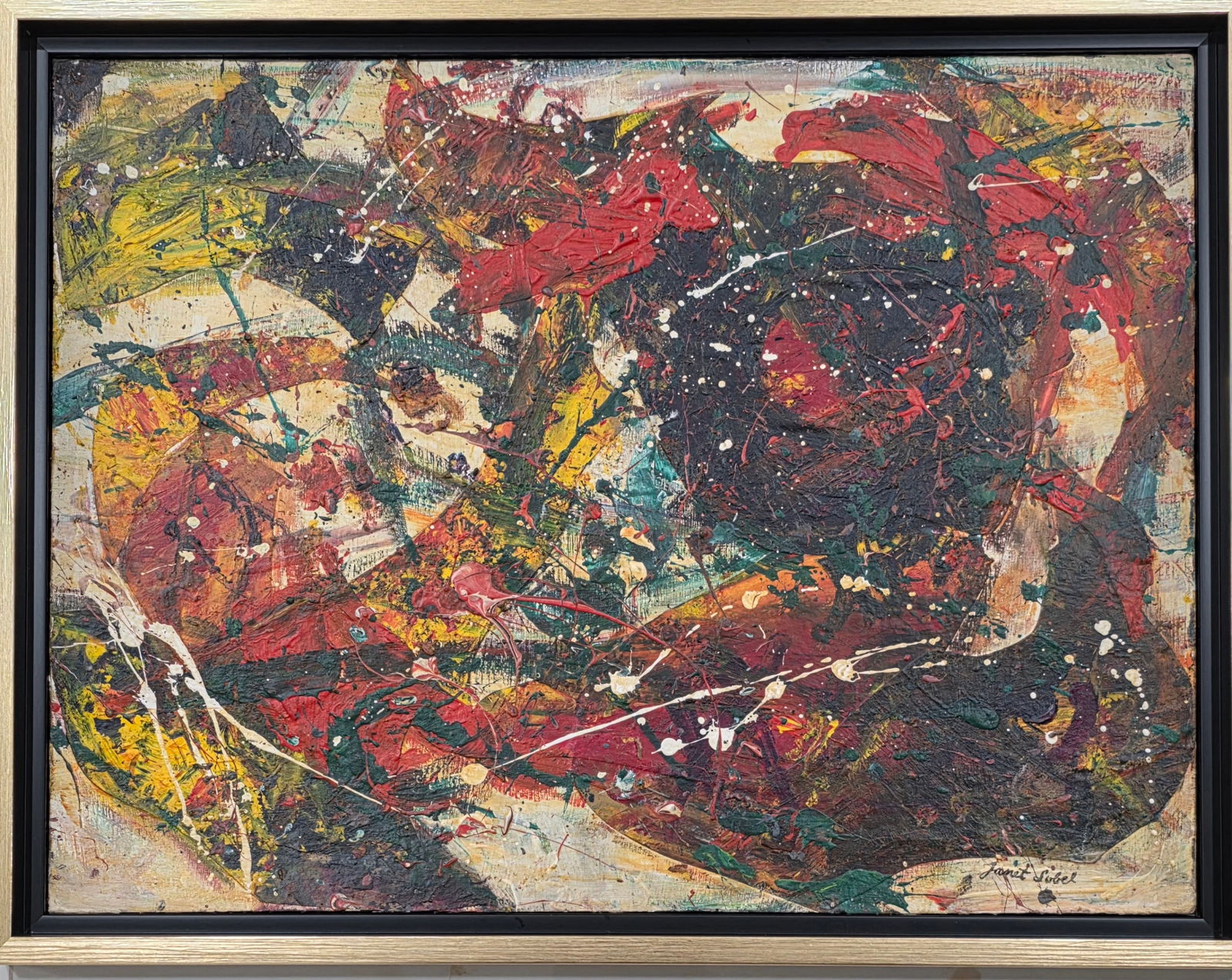 Janet Sobel, born Jennie Olechovsky, was a Ukrainian-born American Abstract Expressionist painter: Janet Sobel, born Jennie Olechovsky, was a Ukrainian-born American Abstract Expressionist painter who pioneered the drip painting technique; her work directly influenced Jackson Pollock. She was credi