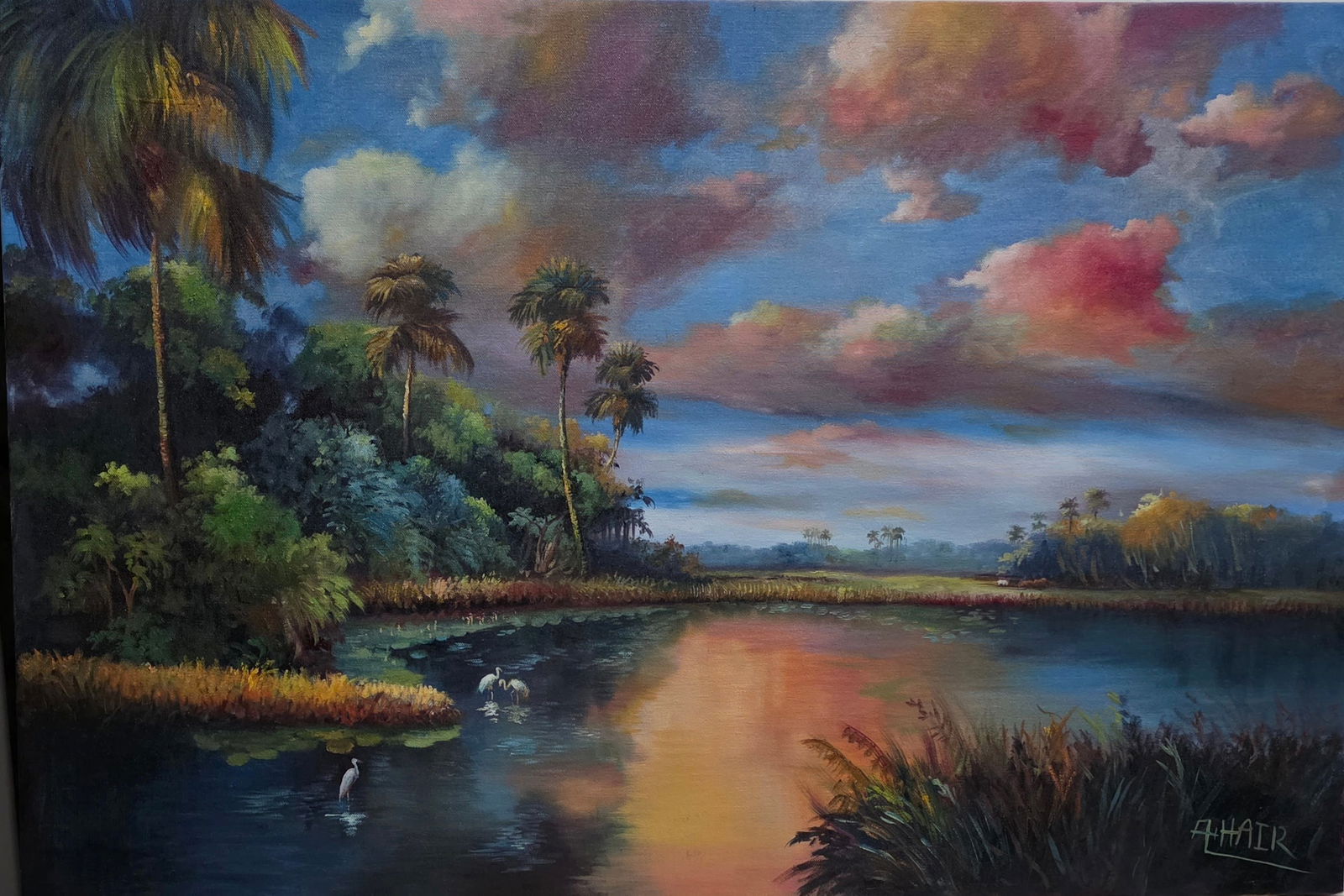 Alfred Hair (1941 - 1970) is an American landscape artist from Fort Pierce, Florida and one of the: Alfred Hair (1941 - 1970) is an American landscape artist from Fort Pierce, Florida and one of the original 26 Florida Highwaymen.“The color, the technique — no one else paints like him, especiall