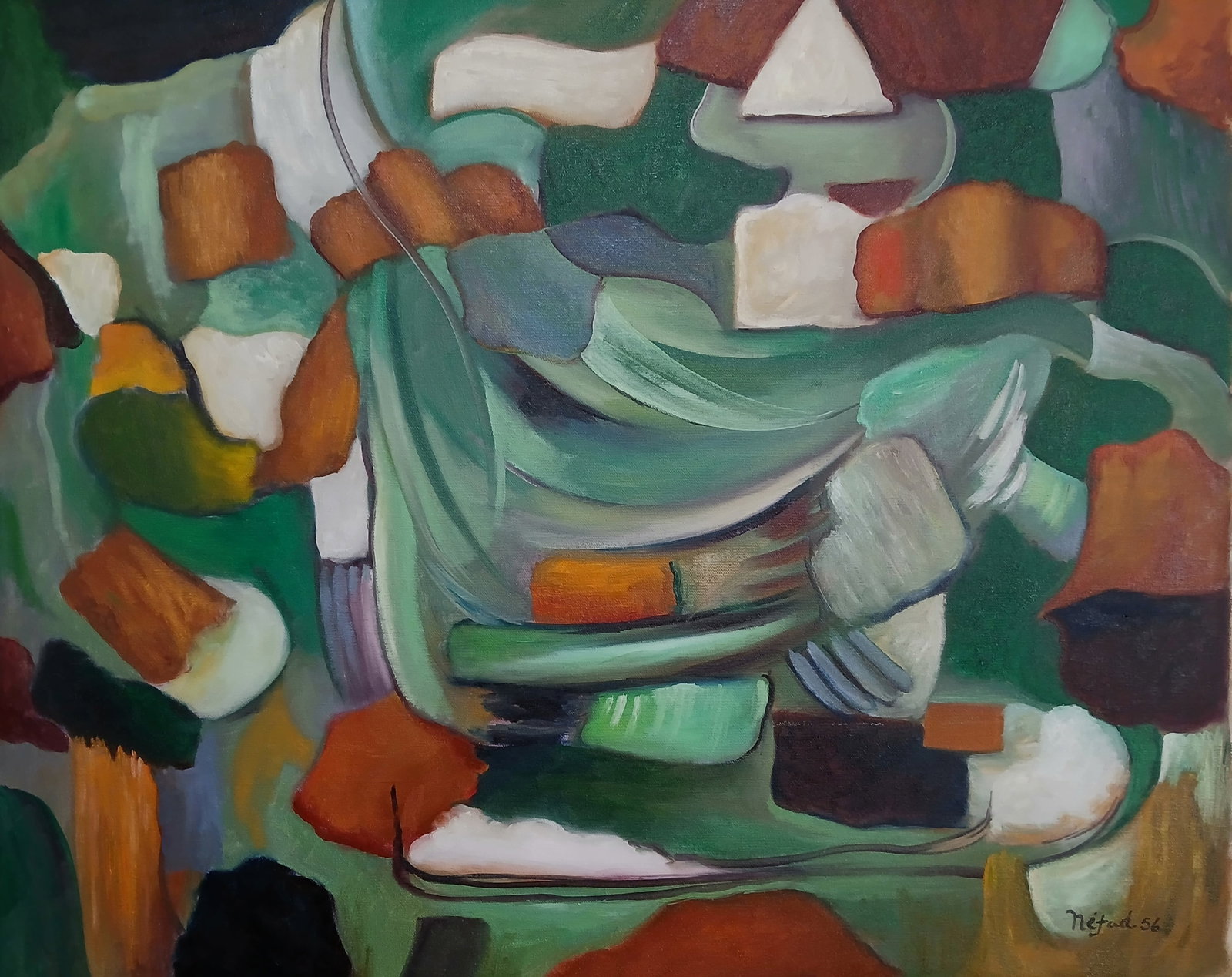 Nejad Melih Devrim was active/lived in Turkey, France . Born to a highly educated family of artists: Nejad Melih Devrim was active/lived in Turkey, France . Born to a highly educated family of artists and poets, he was the son of a pioneering female artist ...Private collector,Oil on Canvas ,size:24&