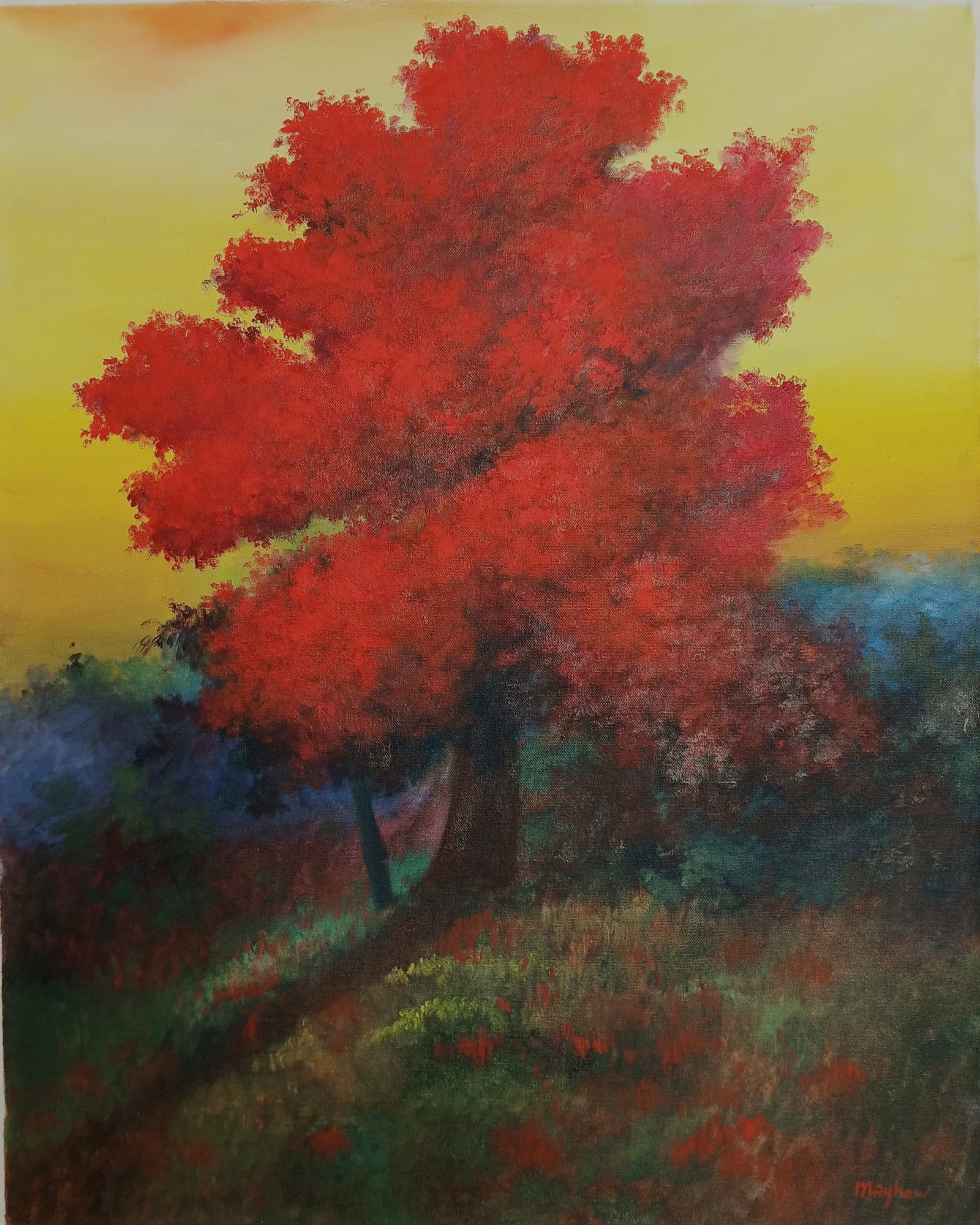 Richard Mayhew was an American landscape painter, illustrator, and arts educator, of Native and Afri (1 of 2)