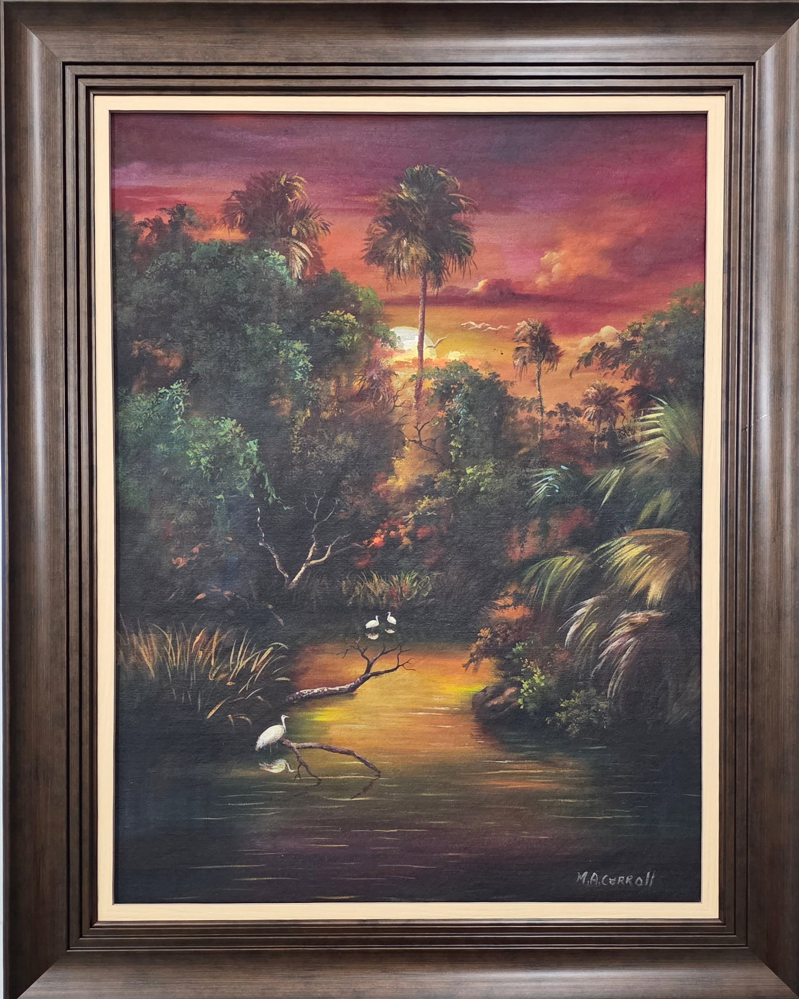 Mary Ann Carroll (1940 - 2019) is an American landscape artist from Sandersville, Georgia and one: Mary Ann Carroll (1940 - 2019) is an American landscape artist from Sandersville, Georgia and one of the original 26 Florida Highwaymen.Private Collector,Oil on Canvas,size:26”h x 19.5”w,c