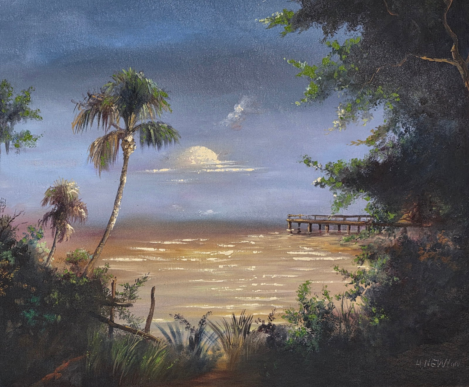 Harold Newton was an American landscape artist. He was a founding member of the Florida Highwaymen, (1 of 2)