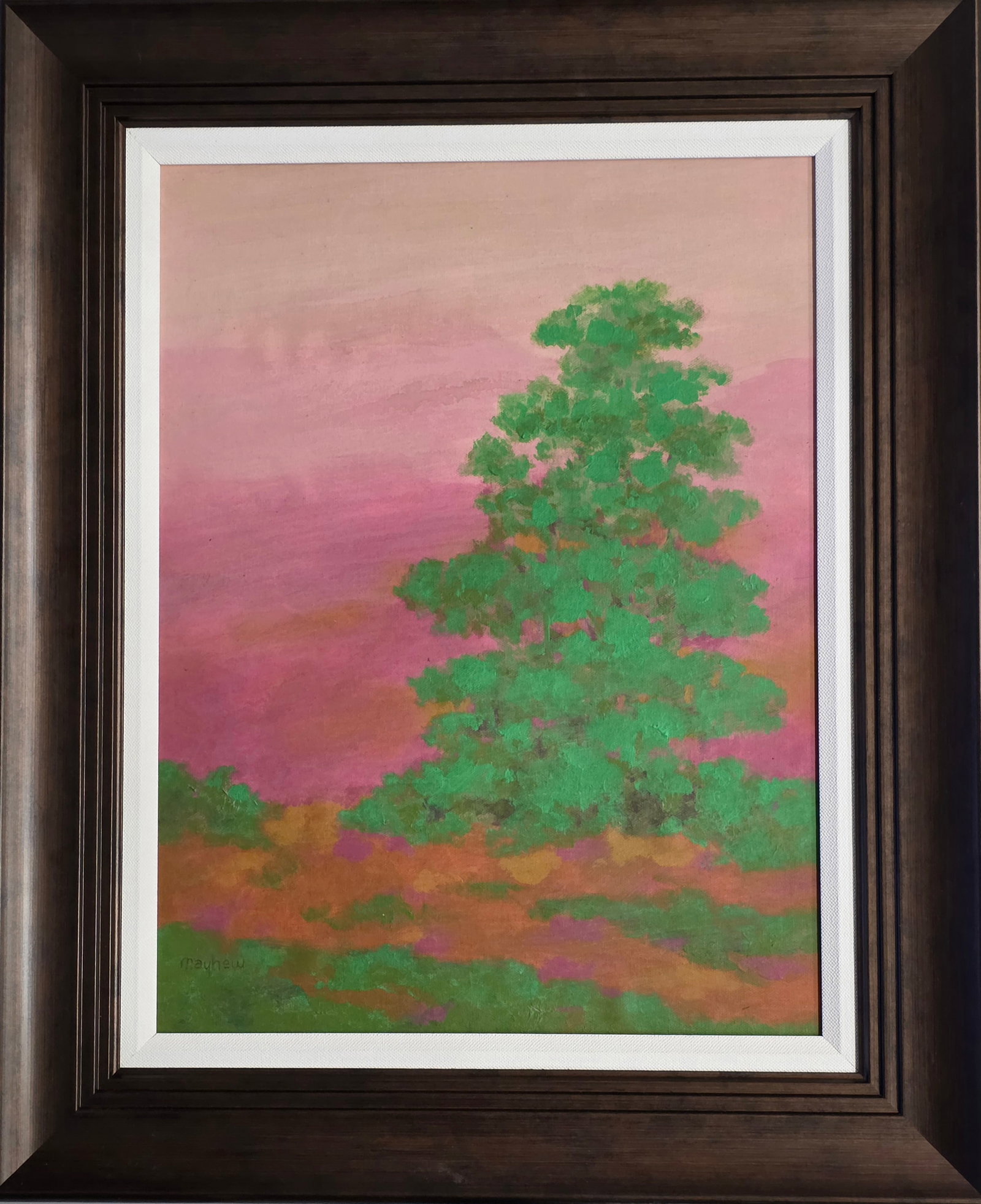 Richard Mayhew was an American landscape painter, illustrator, and arts educator, of Native and: Richard Mayhew was an American landscape painter, illustrator, and arts educator, of Native and African American descent. His abstract, brightly colored landscapes are informed by his experiences as a
