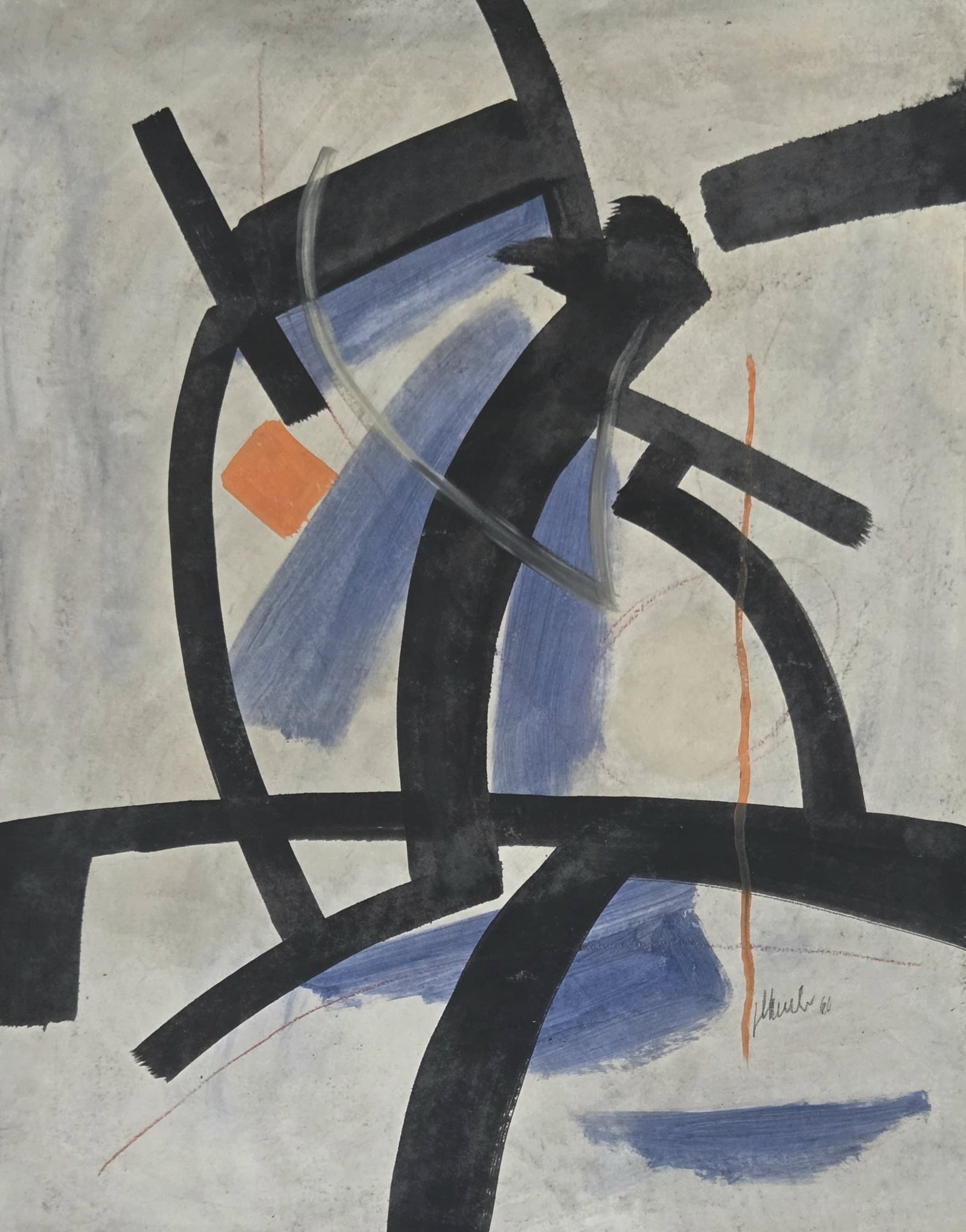 Fritz Winter was a German painter of the postwar period best known for his abstract works in the Art: Fritz Winter was a German painter of the postwar period best known for his abstract works in the Art Informel style.Private Collector,Mix media on paper,size:23”h x 18”w,come with frame.