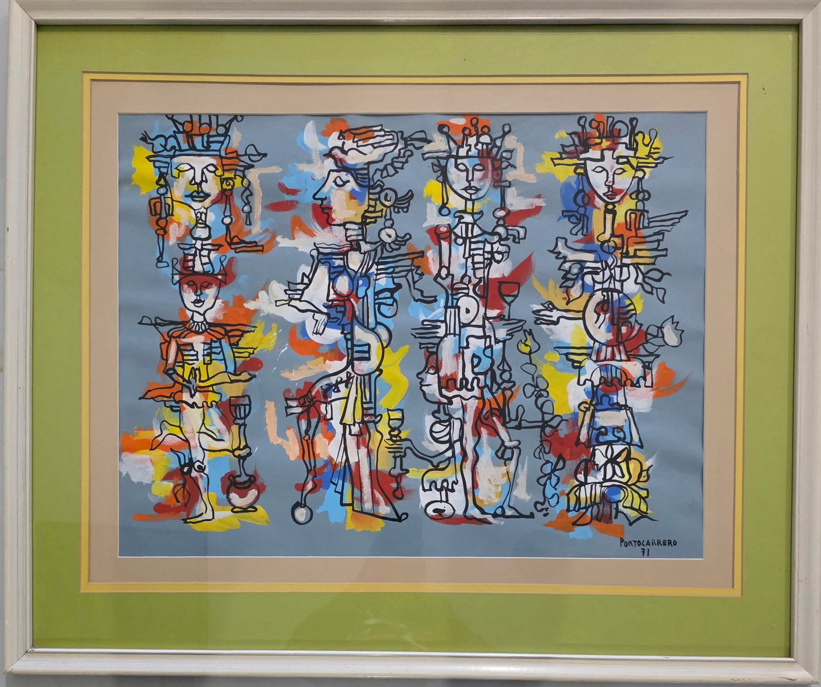 René Portocarrero was a Cuban visual artist known for paintings, murals, ceramics, and works on (1 of 2)