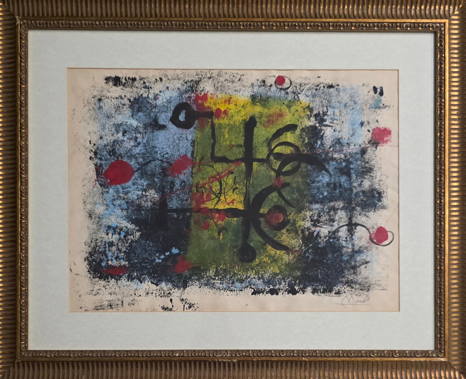 Joan Miró i Ferrà (1893-?) was a prolific Catalan-Spanish painter, sculptor, printmaker, and: Joan Miró i Ferrà (1893-?) was a prolific Catalan-Spanish painter, sculptor, printmaker, and ceramicist. His work is known for its whimsy, symbolism, and vibrant colors, and is said to have influenc