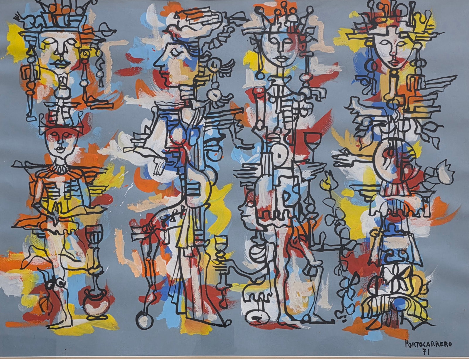 René Portocarrero was a Cuban visual artist known for paintings, murals, ceramics, and works on: René Portocarrero was a Cuban visual artist known for paintings, murals, ceramics, and works on paper. He is associated with Cuban modernism and the second generation of the Cuban vanguardia.Private 