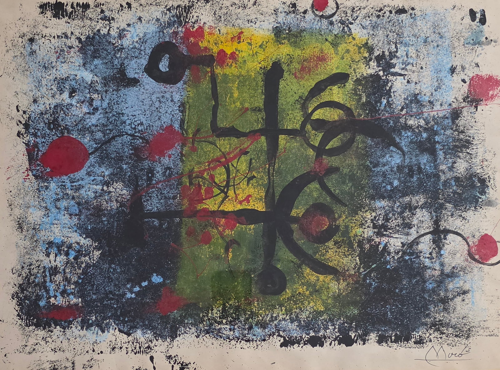 Joan Miró i Ferrà (1893-?) was a prolific Catalan-Spanish painter, sculptor, printmaker, and (1 of 2)