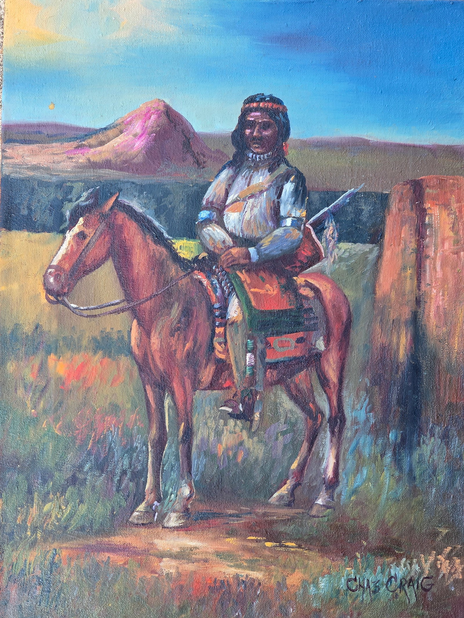 Charles Craig was born in 1846, on a farm in Morgan County, Ohio. He began painting as a boy, (1 of 2)