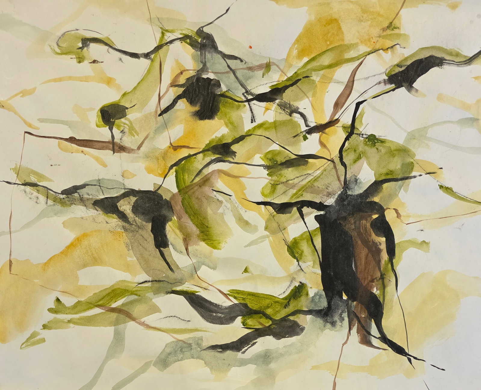 Yvonne Thomas. American, born France, 1913 - 2009. Throughout her career, she experimented with many: Yvonne Thomas. American, born France, 1913 - 2009. Throughout her career, she experimented with many styles, from action painting to geometric, solid planes of color. Thomas is now widely recognized a