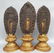 Three Buddhist statues of Amitabha in pure bronze , - 5