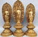 Three Buddhist statues of Amitabha in pure bronze , - 8