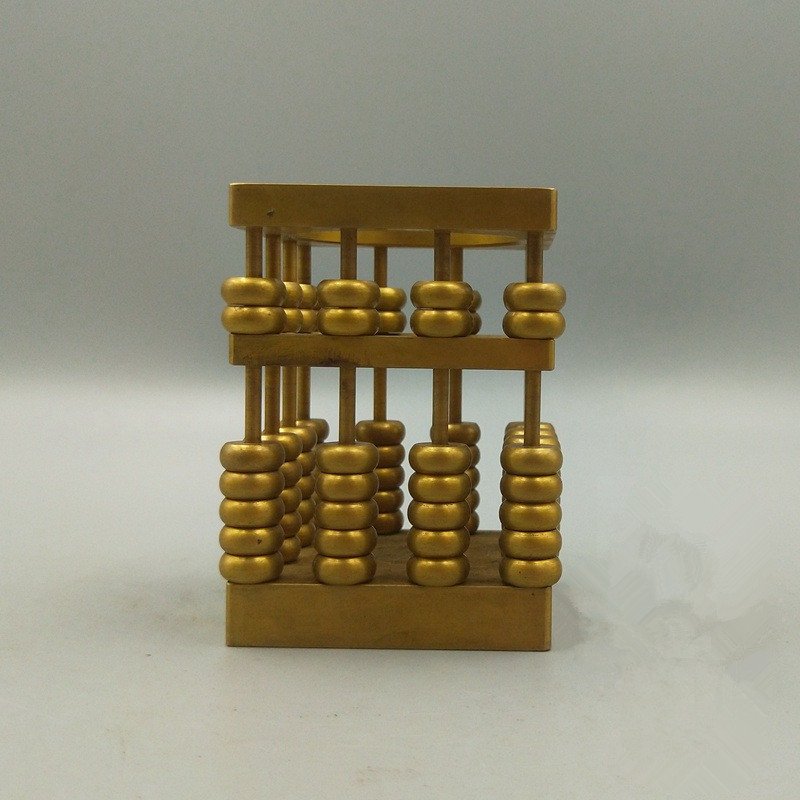 Pure copper pen holder with abacus style Material:  Bra (1 of 4)