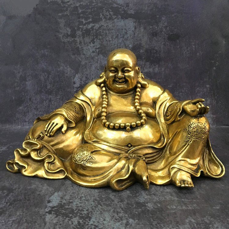 Ming dynasty style Pure copper Maitreya (1 of 5)