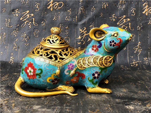 Pure copper incense burner rat incense burner (1 of 4)