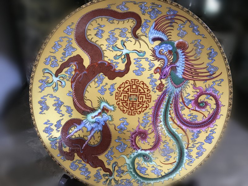 Qing dynasty Qianlong style Blue and white porcelain dr (1 of 5)