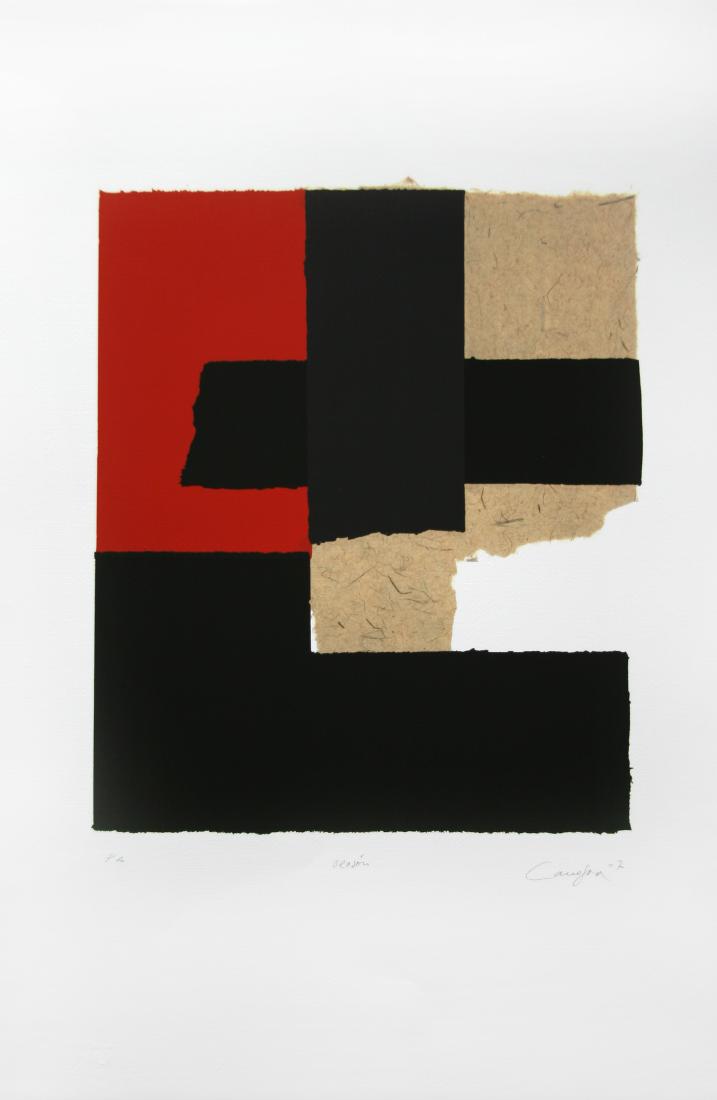 Blasón: Rafael Canogar (Toledo, 1935). Impresión digital y serigrafía. Firmada, fechada en 2007 y numerada 81/100 a lápiz. 40,5 x 33,5 cm