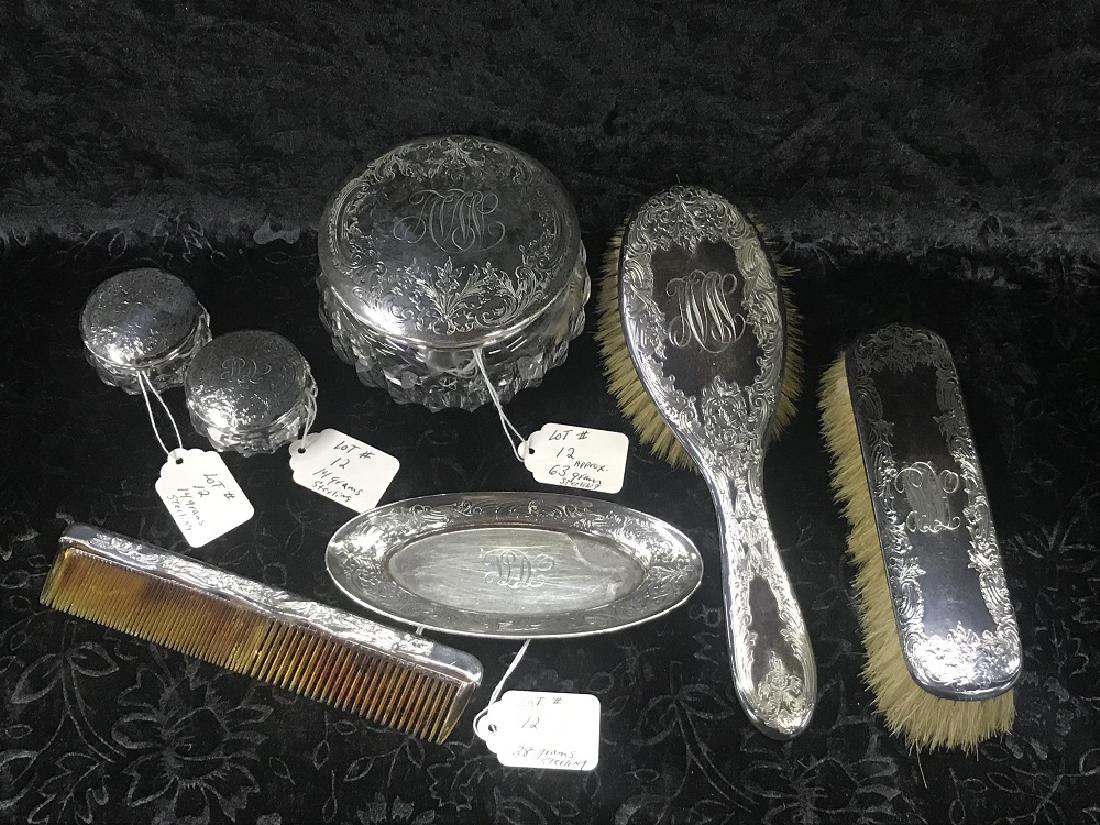 Gorham Cut Glass & Sterling Silver Vanity Set (1 of 5)